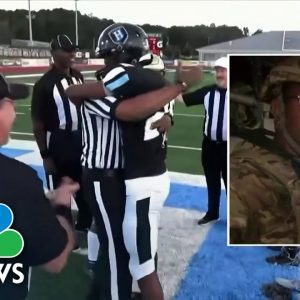 Military Dads Surprise Sons With Homecoming During Football Games